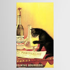 Absinthe Bourgeois Black Cat Vintage Tablecloth Gallery Image 2