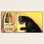 Absinthe Bourgeois Black Cat Vintage Desk Mat Gallery Image 3