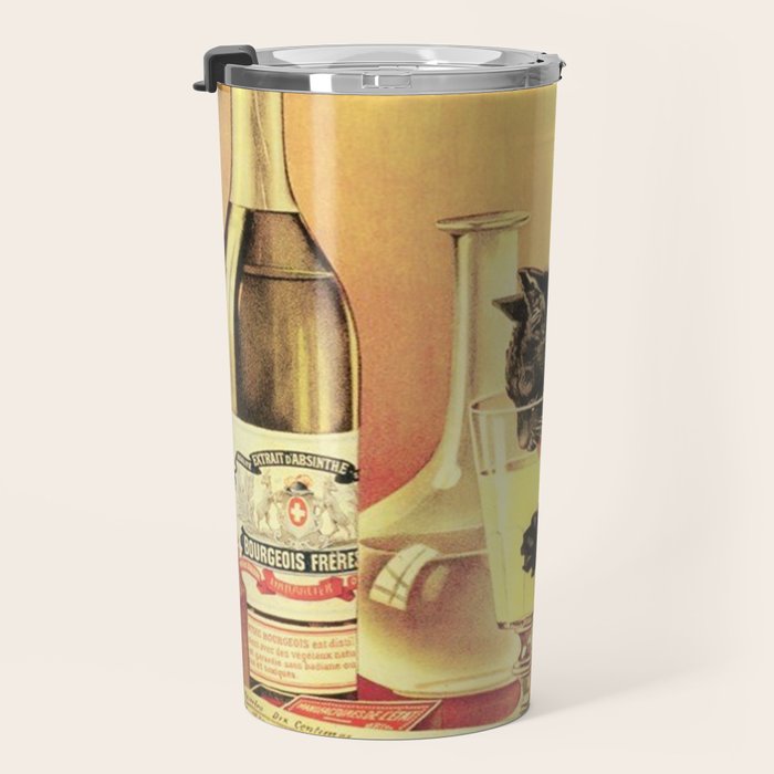 Absinthe Bourgeois Black Cat Vintage Travel Mug Gallery Image 3