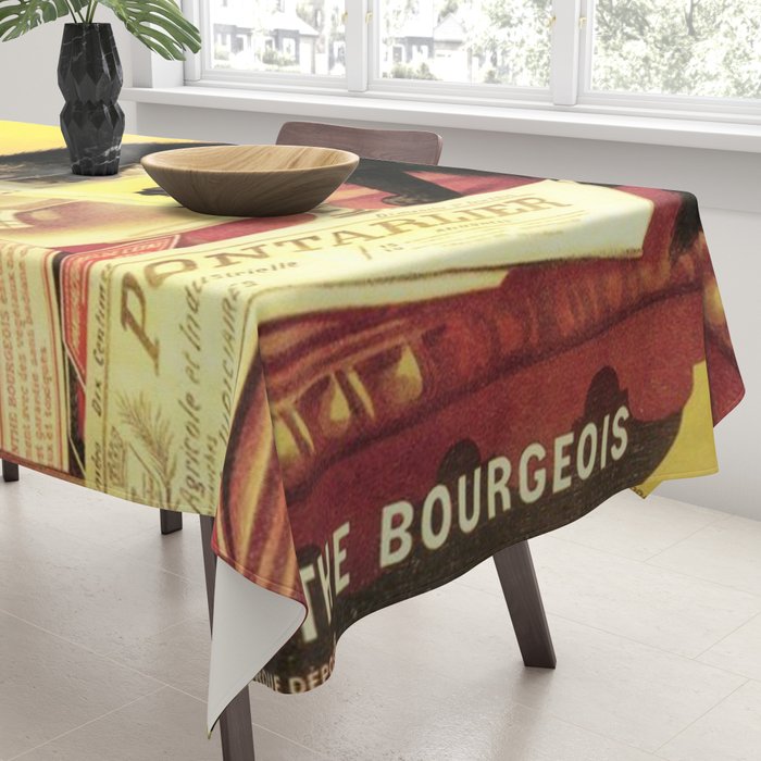 Absinthe Bourgeois Black Cat Vintage Tablecloth Gallery Image 3