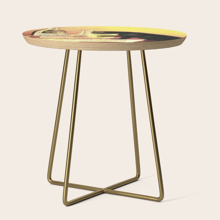 Absinthe Bourgeois Black Cat Vintage Side Table Gallery Image 1