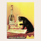 Absinthe Bourgeois Black Cat Vintage Poster Gallery Image 4