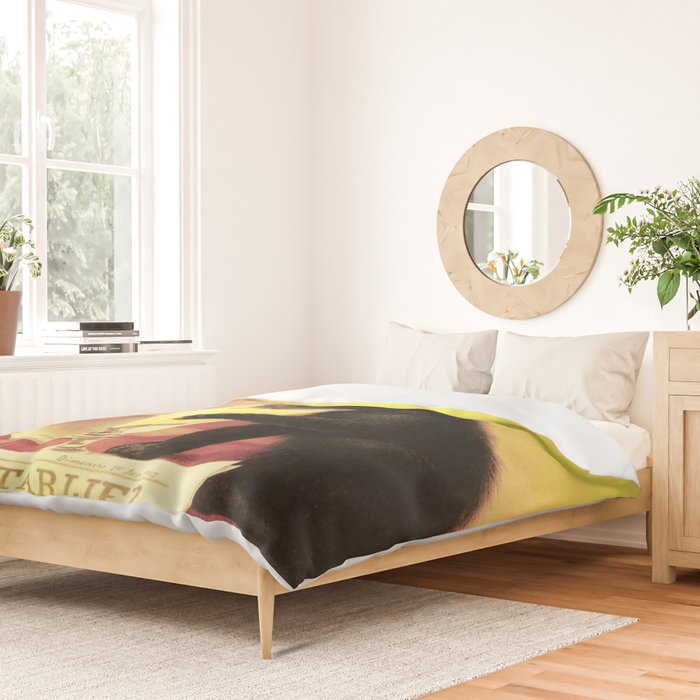 Absinthe Bourgeois Black Cat Vintage Duvet Cover Gallery Image 2