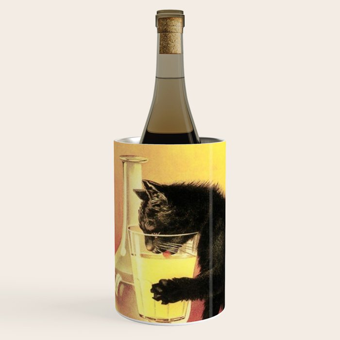 Absinthe Bourgeois Black Cat Vintage Wine Chiller Gallery Image 1