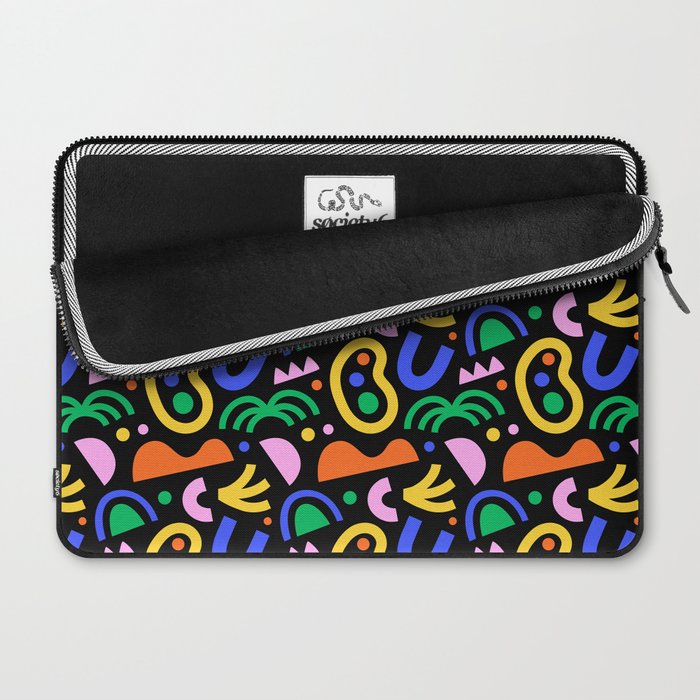 Creative colorful organic shape art pattern Laptop Sleeve Gallery Image 2