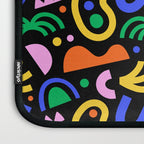 Creative colorful organic shape art pattern Laptop Sleeve Gallery Image 3