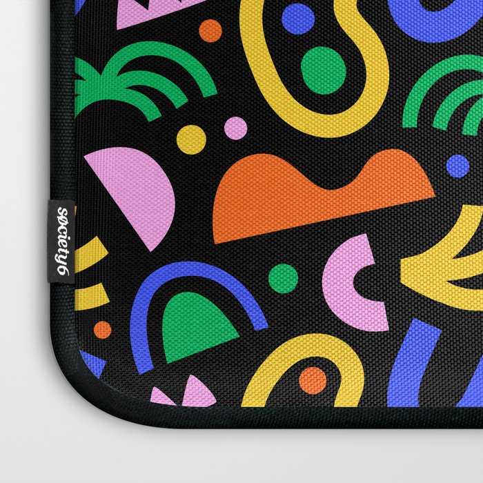 Creative colorful organic shape art pattern Laptop Sleeve Gallery Image 3