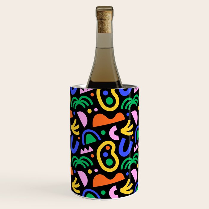 Creative colorful organic shape art pattern Wine Chiller Gallery Image 2