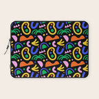 Creative colorful organic shape art pattern Laptop Sleeve Gallery Image 1