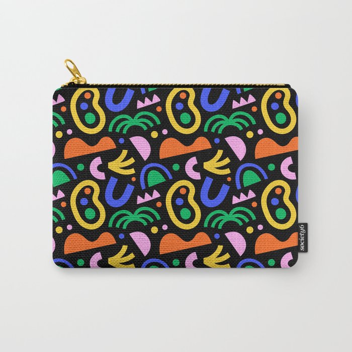 Creative colorful organic shape art pattern Carry All Pouch Gallery Image 1