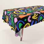 Creative colorful organic shape art pattern Tablecloth Gallery Image 1
