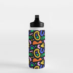 Creative colorful organic shape art pattern Water Bottle Gallery Image 3