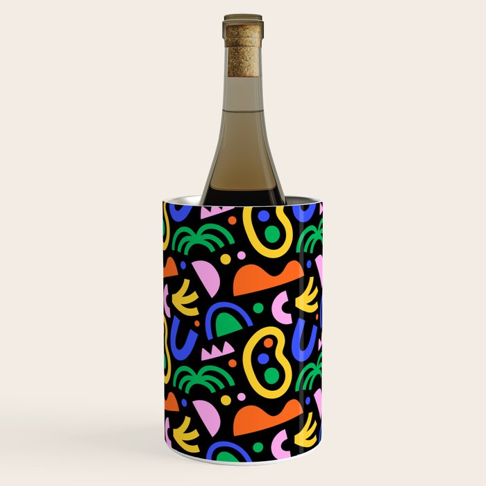 Creative colorful organic shape art pattern Wine Chiller Gallery Image 3