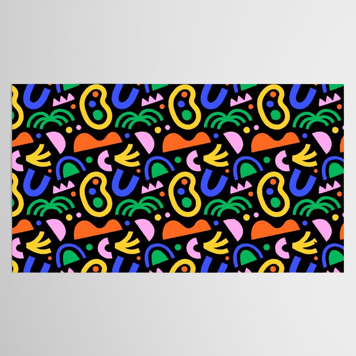 Creative colorful organic shape art pattern Tablecloth Gallery Image 2