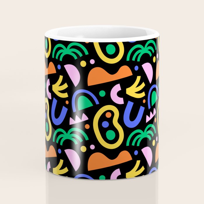 Creative colorful organic shape art pattern Coffee Mug Gallery Image 4
