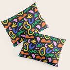 Creative colorful organic shape art pattern Pillow Sham Gallery Image 3