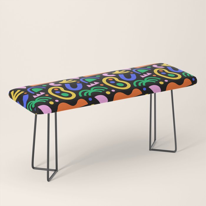Creative colorful organic shape art pattern Bench Gallery Image 1