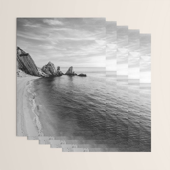 Black and White Ocean Wrapping Paper Gallery Image 3
