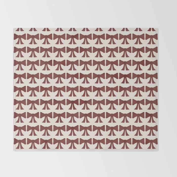 Vintage Bows XI Red Throw Blanket Gallery Image 2