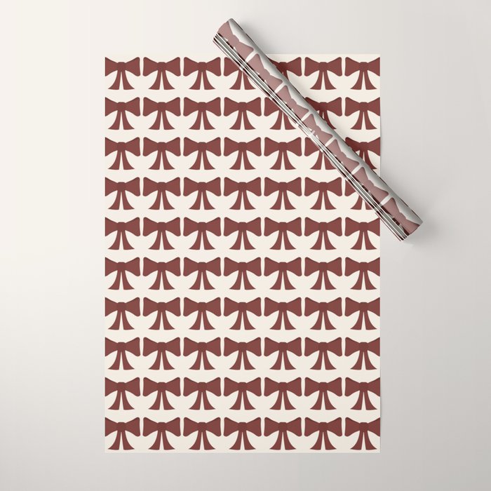 Vintage Bows XI Red Wrapping Paper Gallery Image 1