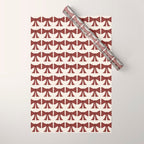 Vintage Bows XI Red Wrapping Paper Gallery Image 1