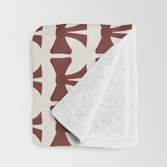Vintage Bows XI Red Throw Blanket Gallery Image 3