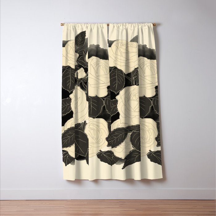 White Roses 5 Window Curtain Gallery Image 3