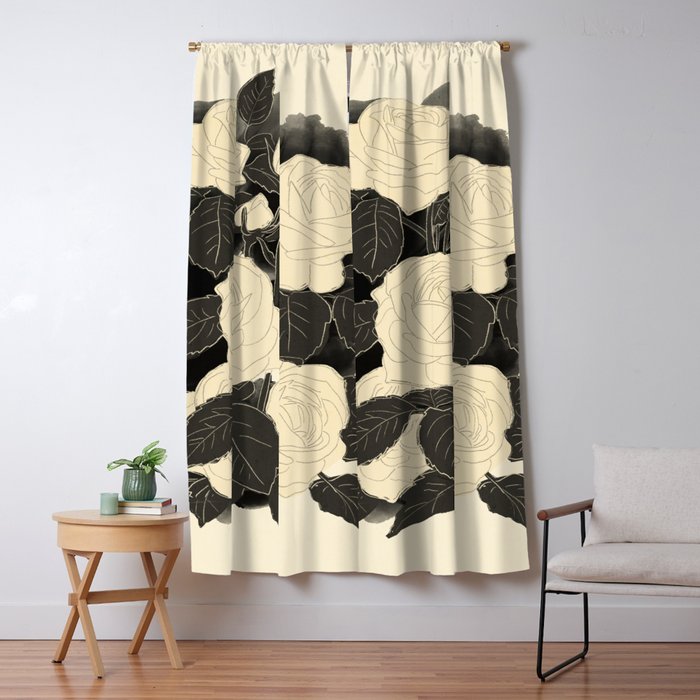 White Roses 5 Window Curtain Gallery Image 1