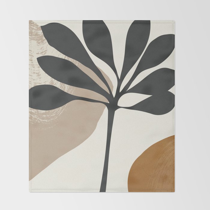 Abstract Art Plant2 Throw Blanket Gallery Image 2