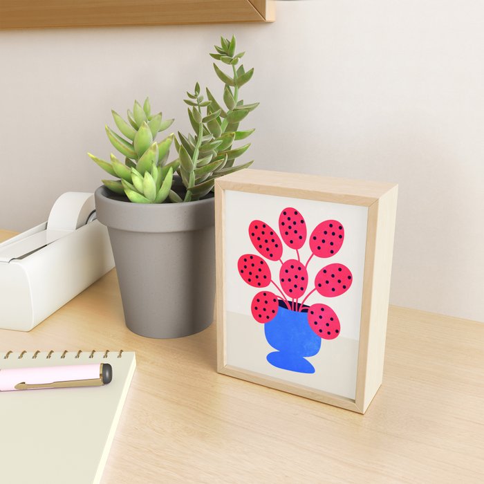 Blueberry Vase & French Fuchsia Leaves: Vases & Stuff 03 Mini Art Print Gallery Image 2