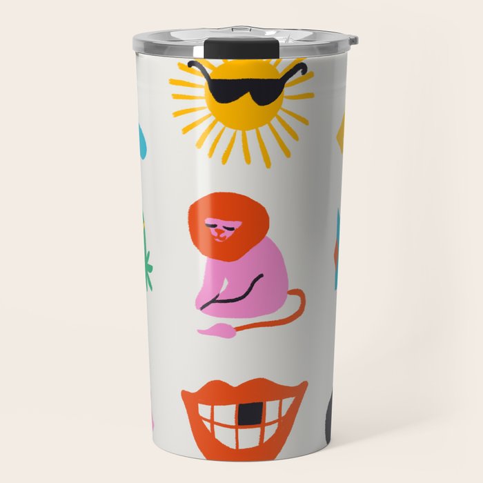 Leo Emoji Travel Mug Gallery Image 1