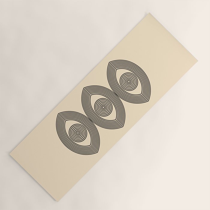 Abstraction_EYE_LINE_POP_ART_Minimalism_001X Yoga Mat Gallery Image 1