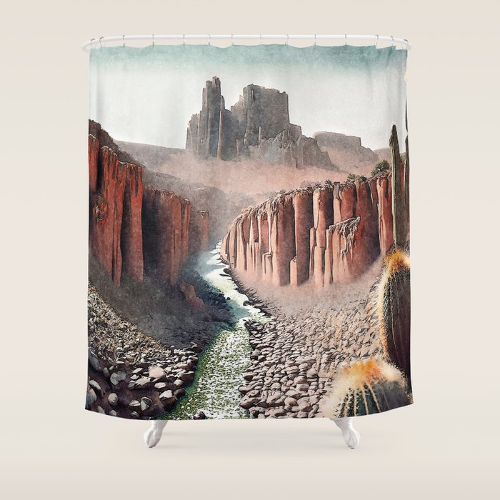 Path to Hon - Nature Landscape Shower Curtain Gallery Image 1