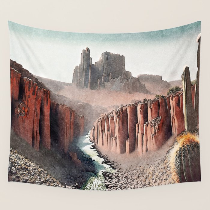 Path to Hon - Nature Landscape Wall Tapestry Gallery Image 4