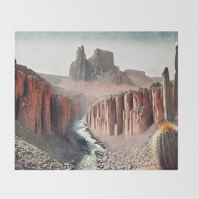 Path to Hon - Nature Landscape Throw Blanket Gallery Image 2