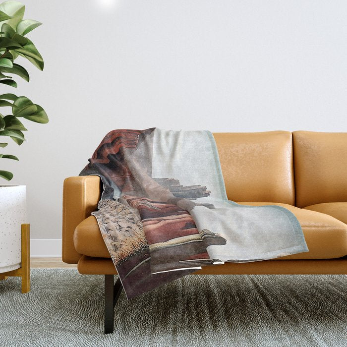 Path to Hon - Nature Landscape Throw Blanket Gallery Image 1