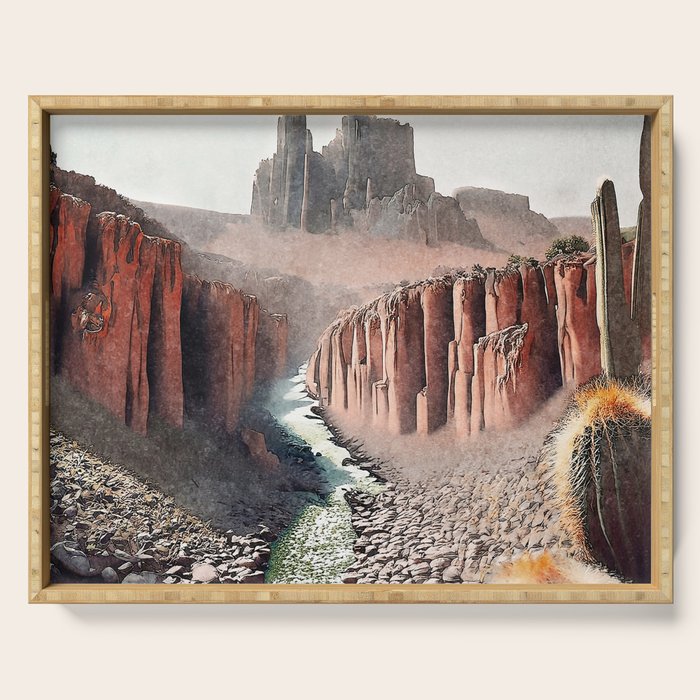 Path to Hon - Nature Landscape Serving Tray Gallery Image 1