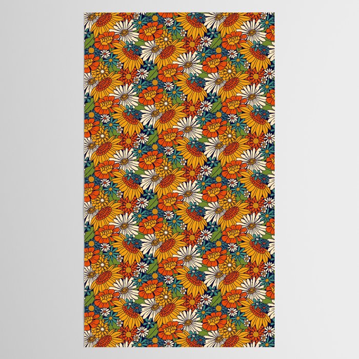 70s Retro Floral - Bold Tablecloth Gallery Image 2