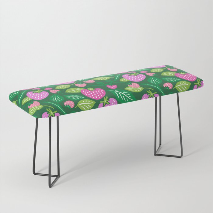 Strawberry Fields - Pink and Green Bench Gallery Image 1