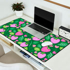 Strawberry Fields - Pink and Green Desk Mat Gallery Image 2