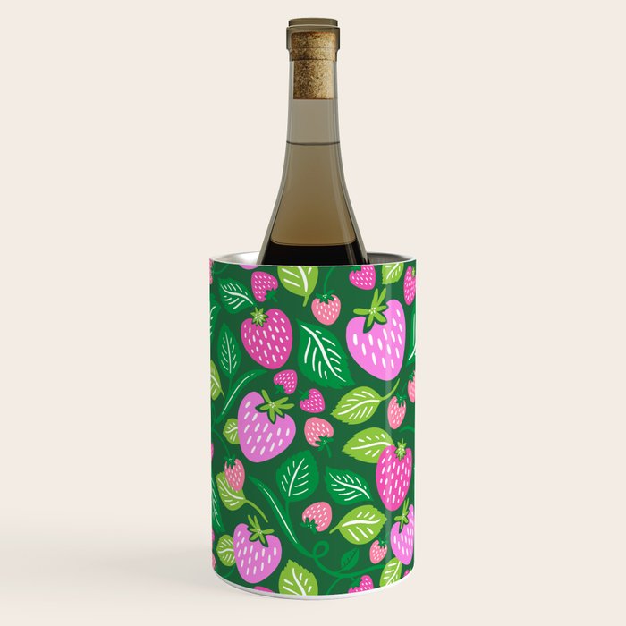 Strawberry Fields - Pink and Green Wine Chiller Gallery Image 2