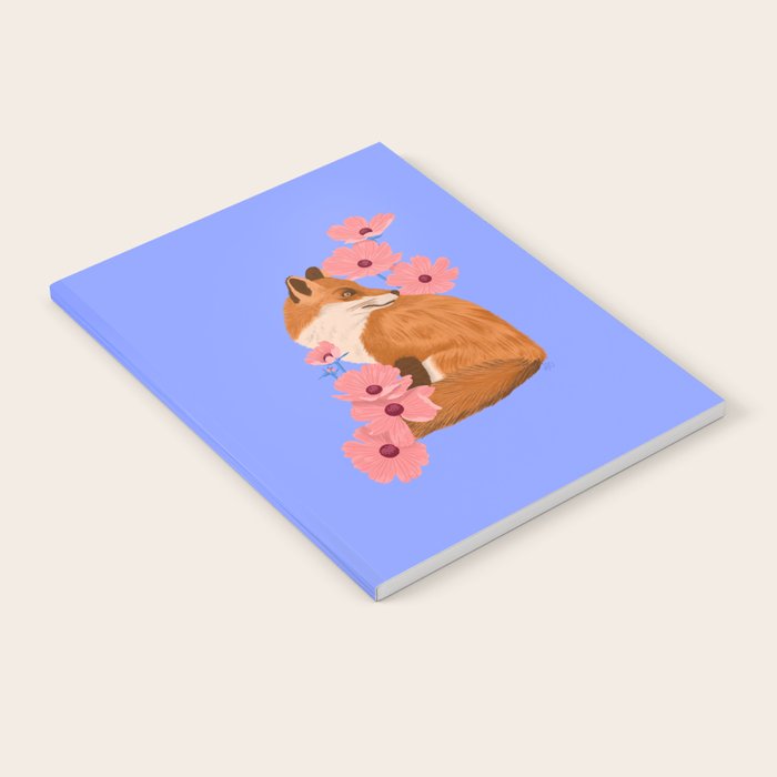 Graceful Fox Among Flowers Notebook Gallery Image 1