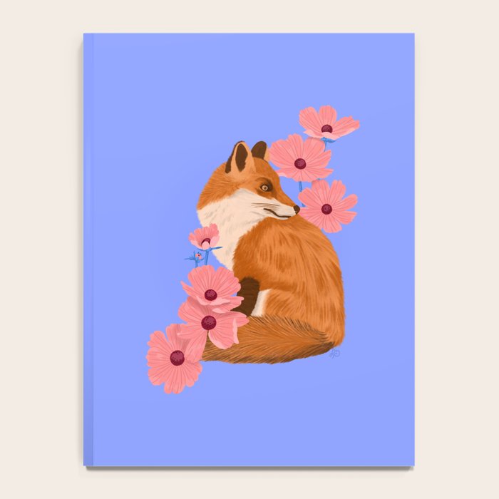 Graceful Fox Among Flowers Notebook Gallery Image 4