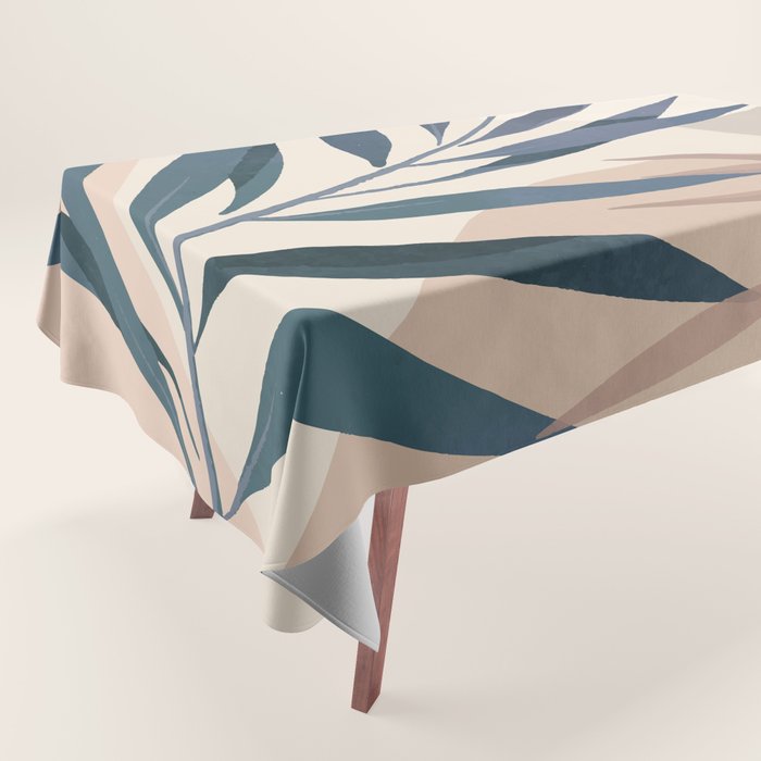 Minimal Abstract Art Tropical Leaves 15 Tablecloth Gallery Image 1