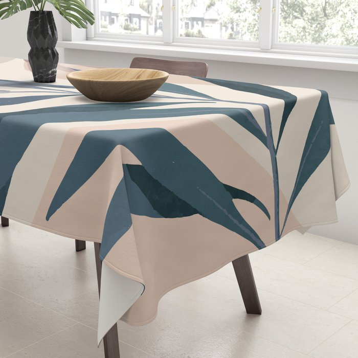 Minimal Abstract Art Tropical Leaves 15 Tablecloth Gallery Image 3