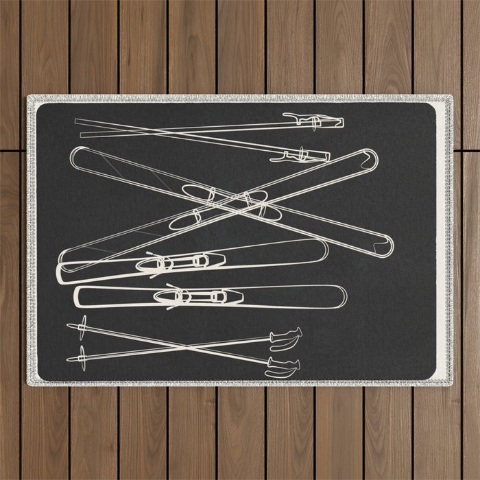 Minimal Skis 1 Outdoor Rug Gallery Image 1