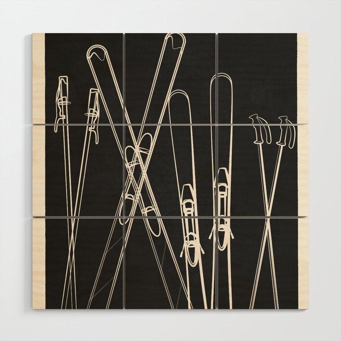 Minimal Skis 1 Wood Wall Art Gallery Image 1