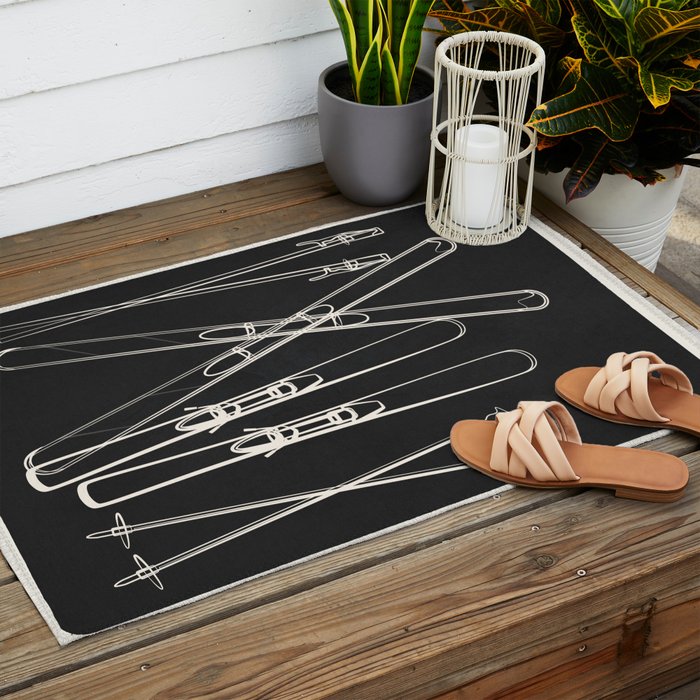 Minimal Skis 1 Outdoor Rug Gallery Image 2