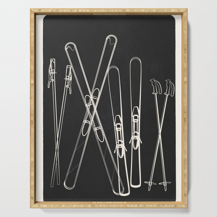 Minimal Skis 1 Serving Tray Gallery Image 1