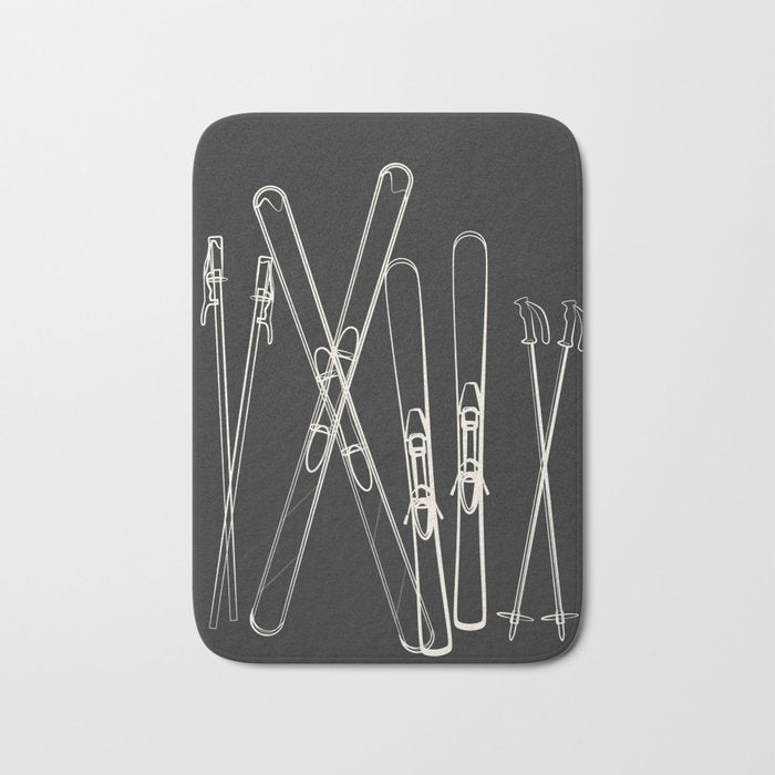 Minimal Skis 1 Bath Mat Gallery Image 1